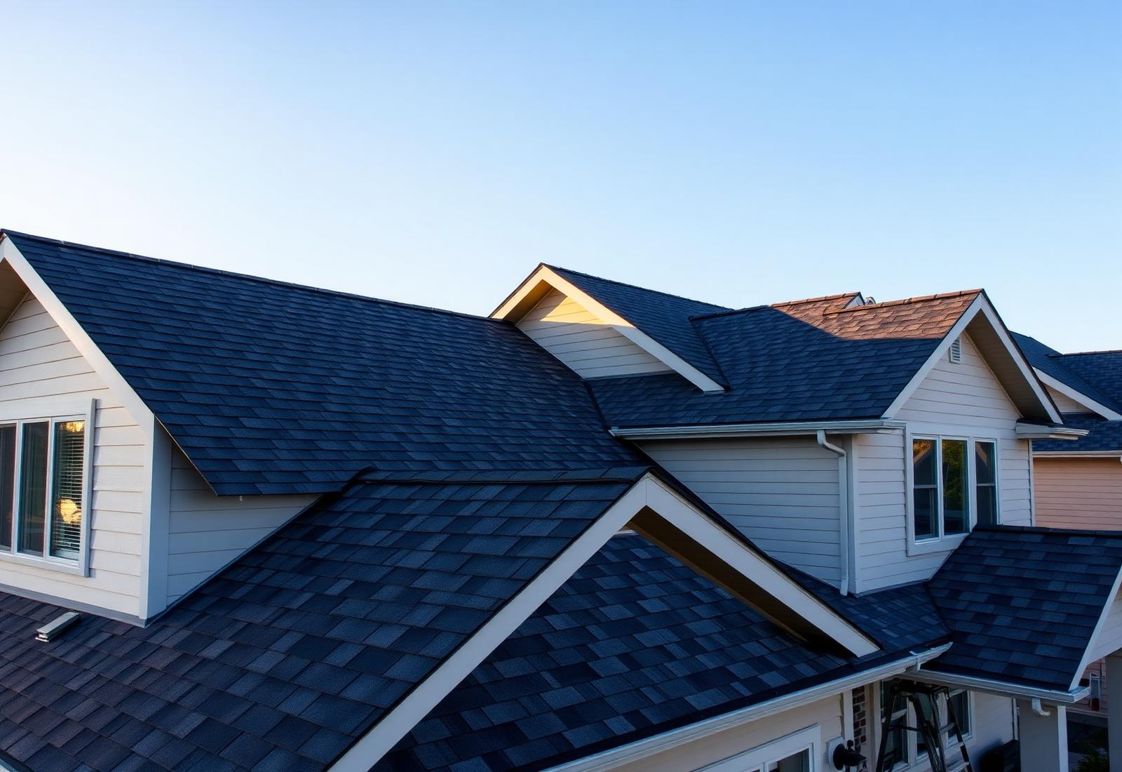 Modern home with new roof